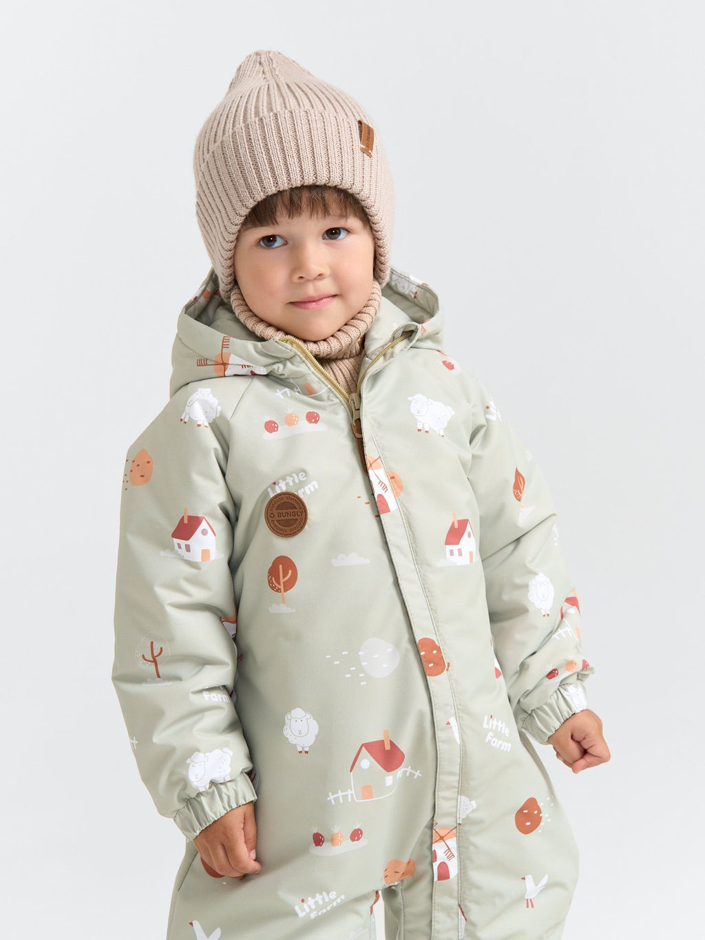 Комбинезон демисезонный Ферма/Шалфей 0+ - Bungly фото 2