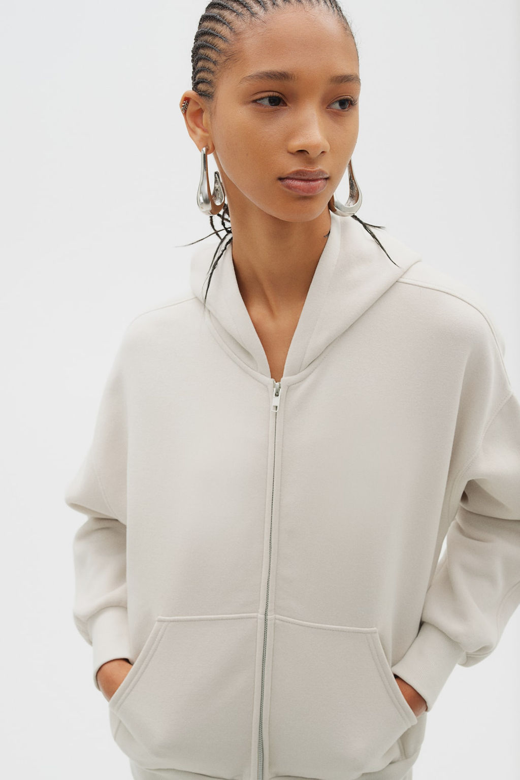 Chaqueta sudadera oversize con capucha - H&m фото 2