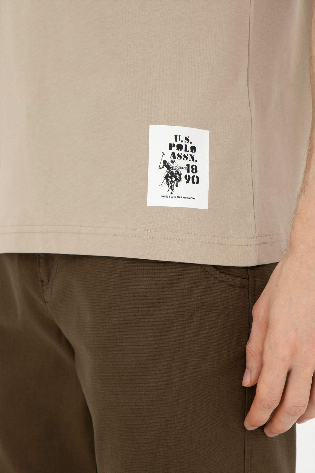 Мужская футболка светло-хаки - U.s. polo assn фото 7