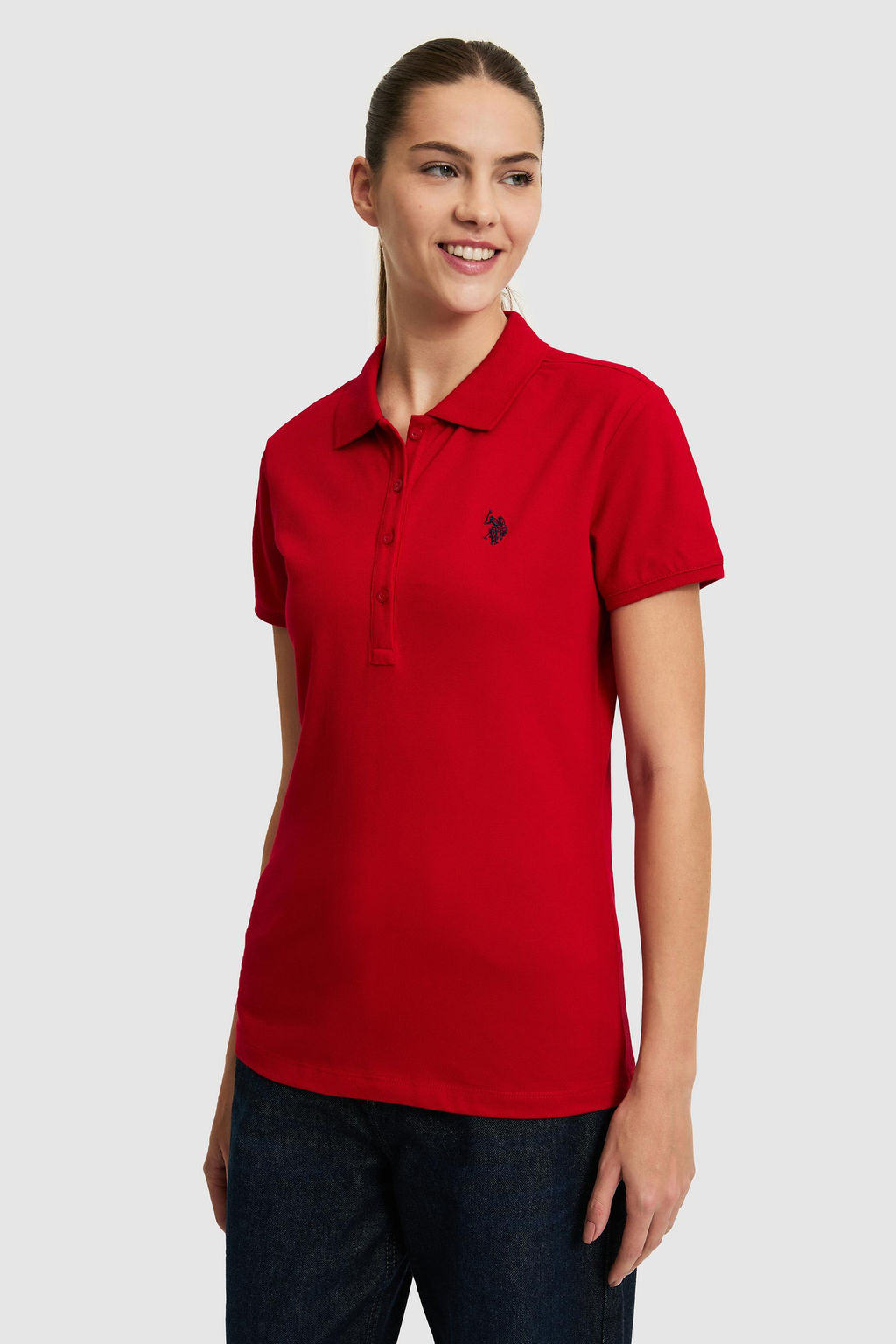 Kad_n K_rm_z_ Polo Yaka Basic Ti__rt - U.s. polo assn фото 3