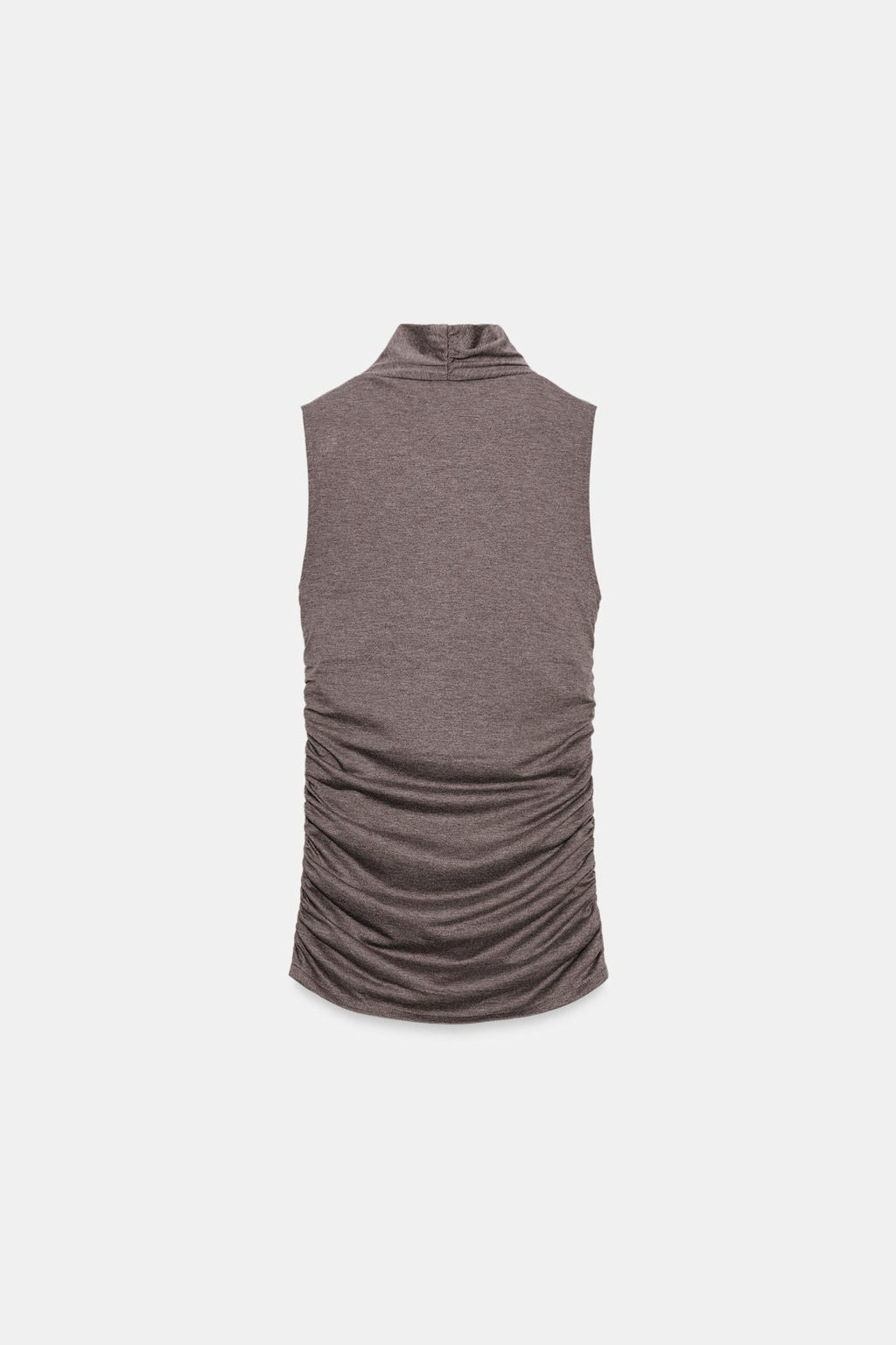 TOP DRAPEADO FRUNCES / Marr?n vigor? - Zara фото 9