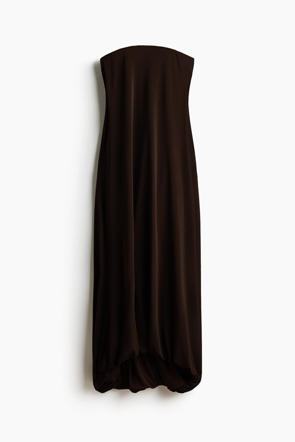 Vestido bandeau con espalda drapeada