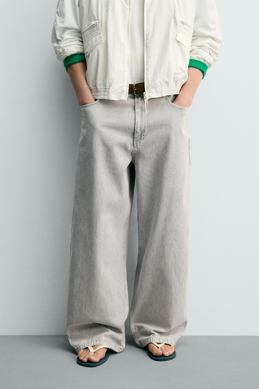 PANTAL?N RELAXED STRAIGHT FIT RAYAS / Rayas - Zara фото 2