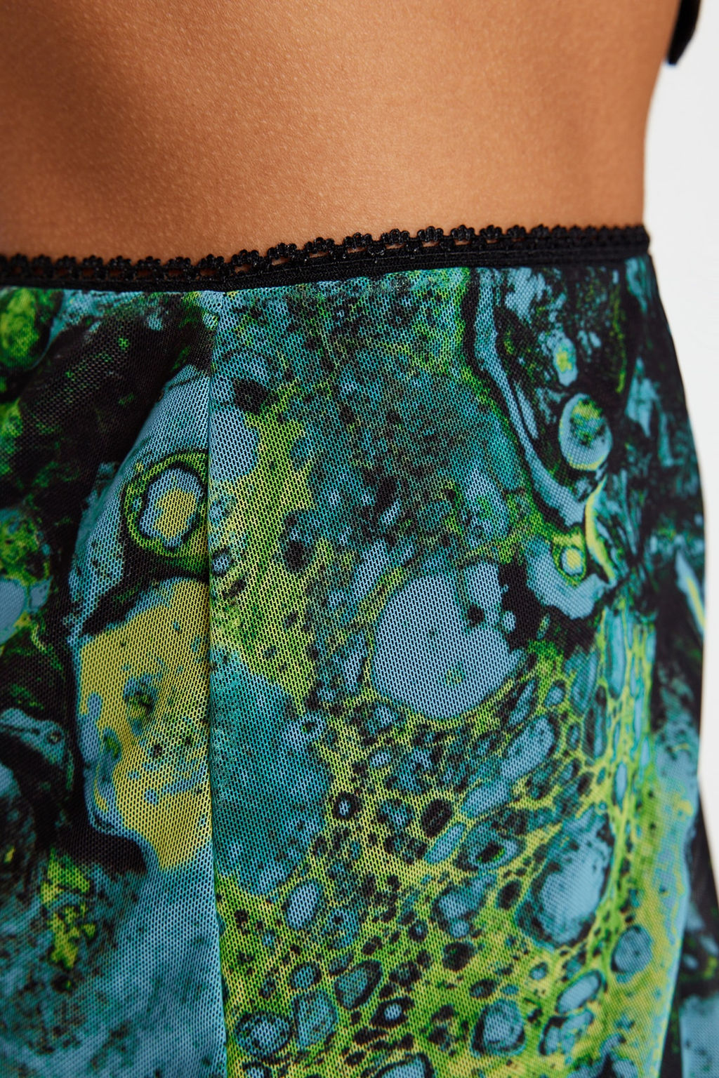 TRENDYOLMILLA Turuncu Desenli Maxi Boy Dantel Detayl? Tul Esnek Orme Etek TWOSS23ET00369  фото 12