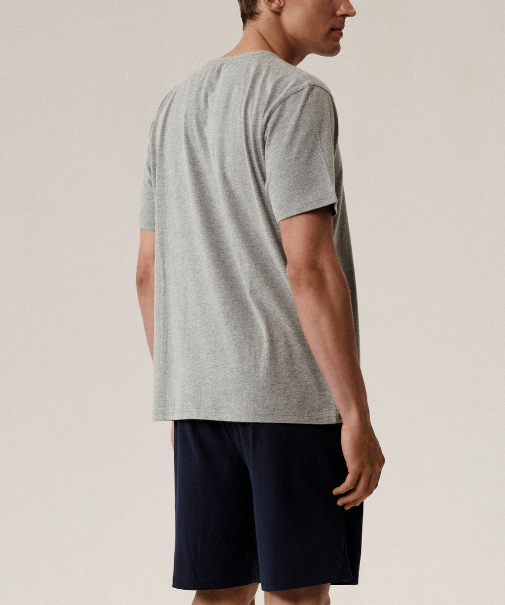 ATLANTIC NMP-396 Пижама мужская Wild серый меланж + темно-синий фото 3