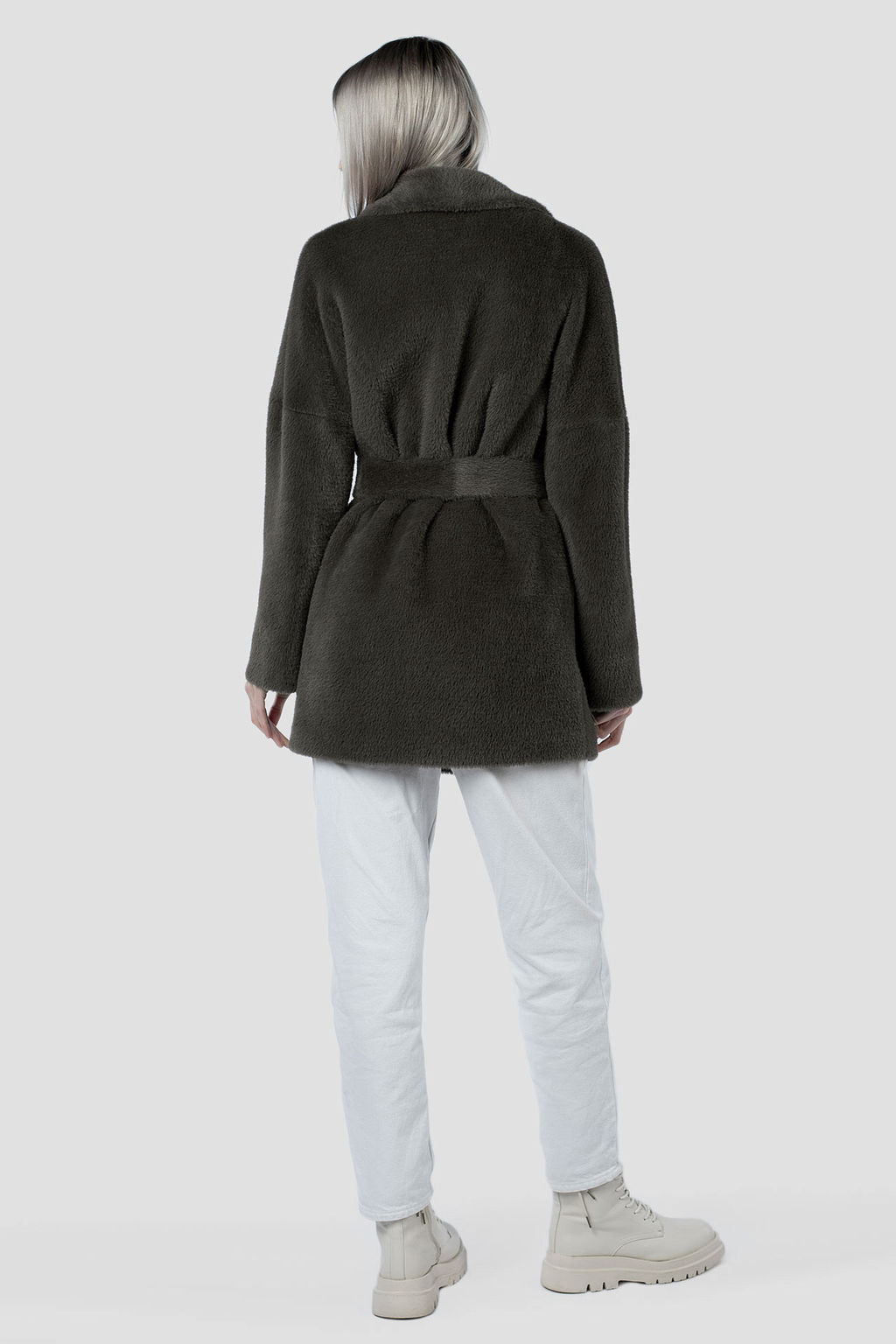 Пальто женское демисезонное (пояс) - El podio фото 4