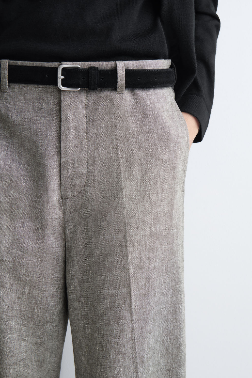 PANTAL?N DE LINO RELAXED FIT STRAIGHT LEG - H&m фото 12