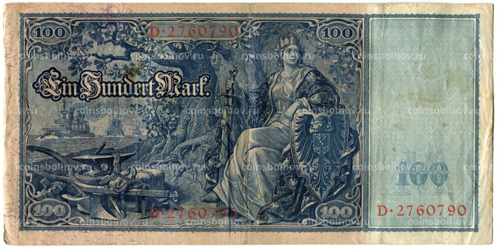 Банкнота 100 марок 1910 года Германия