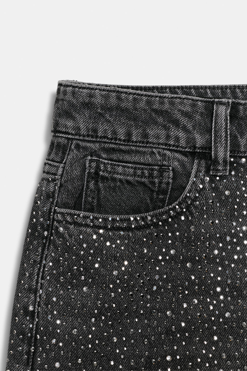 Z1975 LOOSE WIDE-LEG JEANS WITH SHINY BEADS - Zara фото 8
