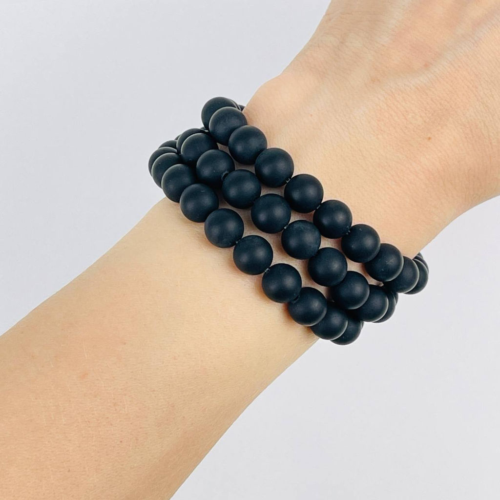 Бусины для украшений из матового Агата (45 бусин)