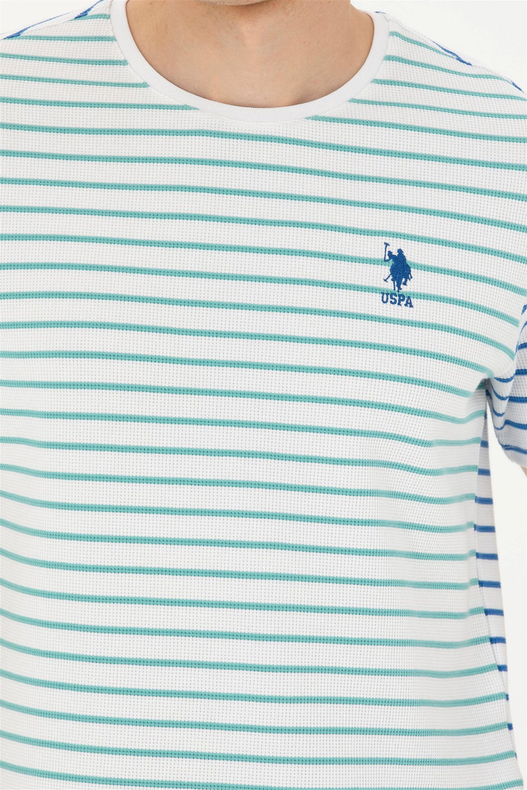 Мужская мятная футболка с круглым вырезом Неожиданная скидка в корзине - U.s. polo assn фото 7