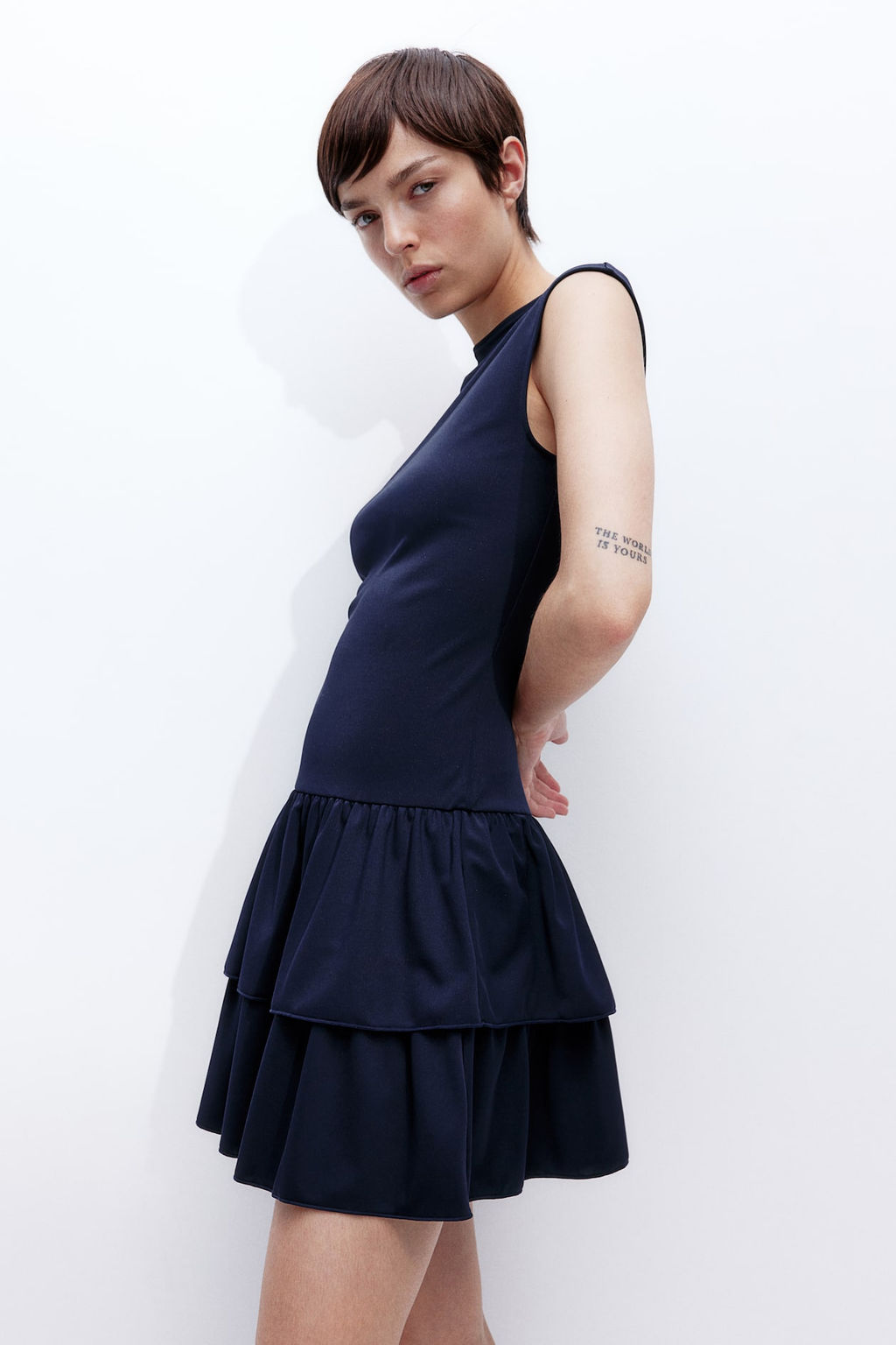 Vestido escalonado de punto - H&m фото 4