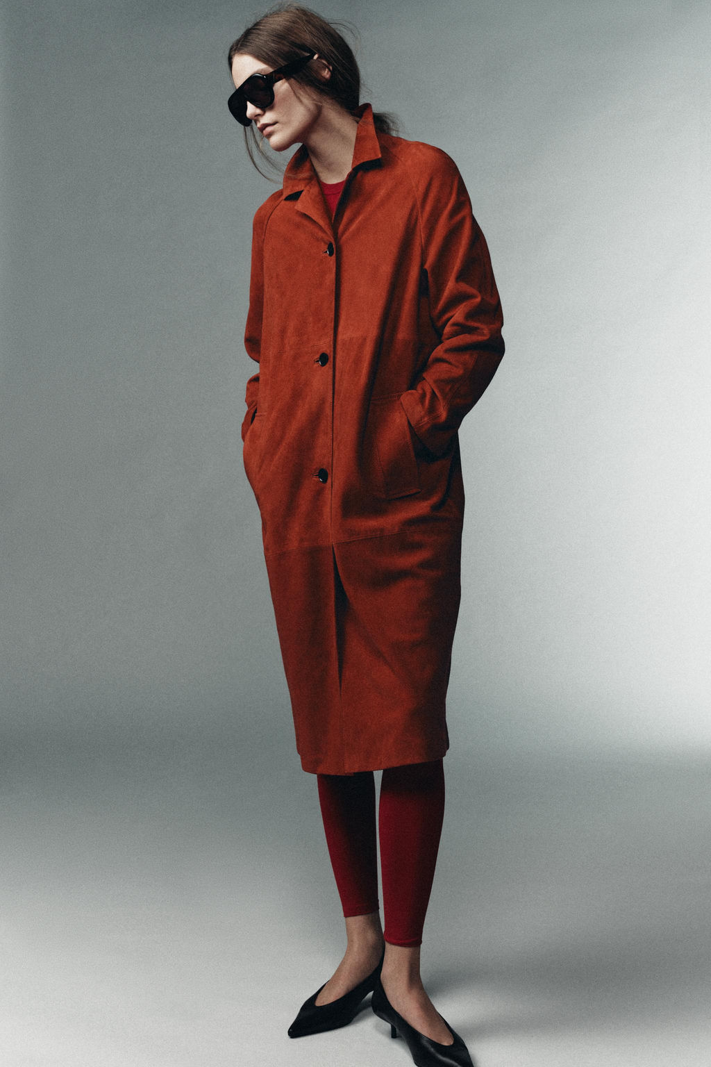 100% SUEDE LEATHER COAT LIMITED EDITION - Zara фото 15