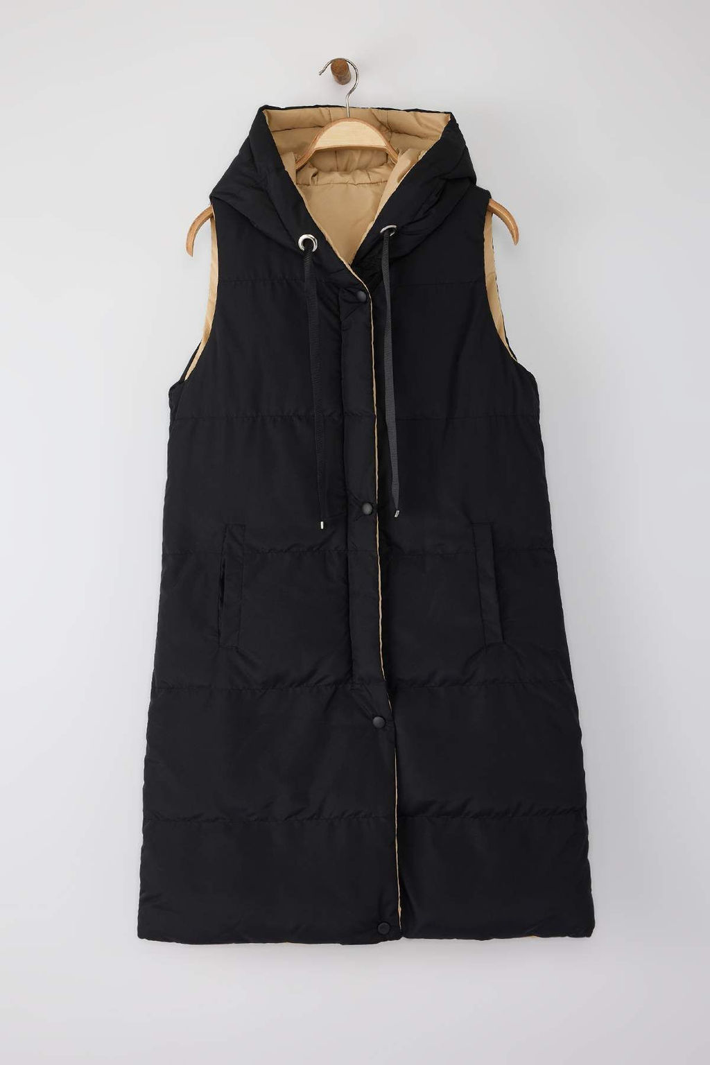 Trendyolmilla Siyah-Vizon Regular Yelek TWOAW25YE00109 фото 6