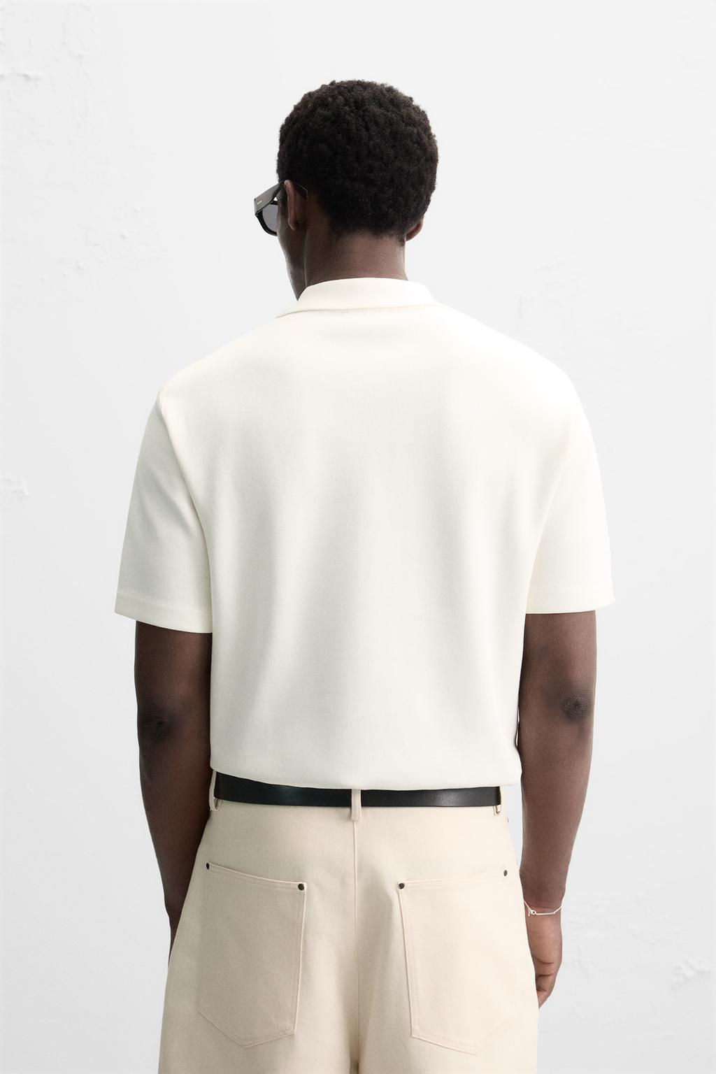 INTERLOCK TEXTURED POLO SHIRT - Zara фото 19