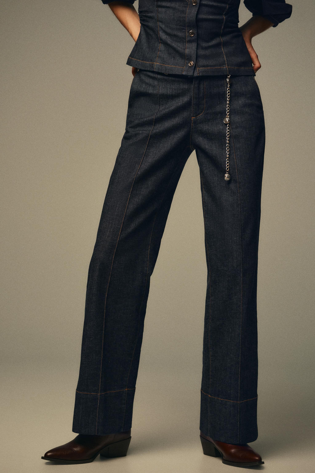 Z1975 BOOTCUT DENIM TROUSERS - Zara фото 19