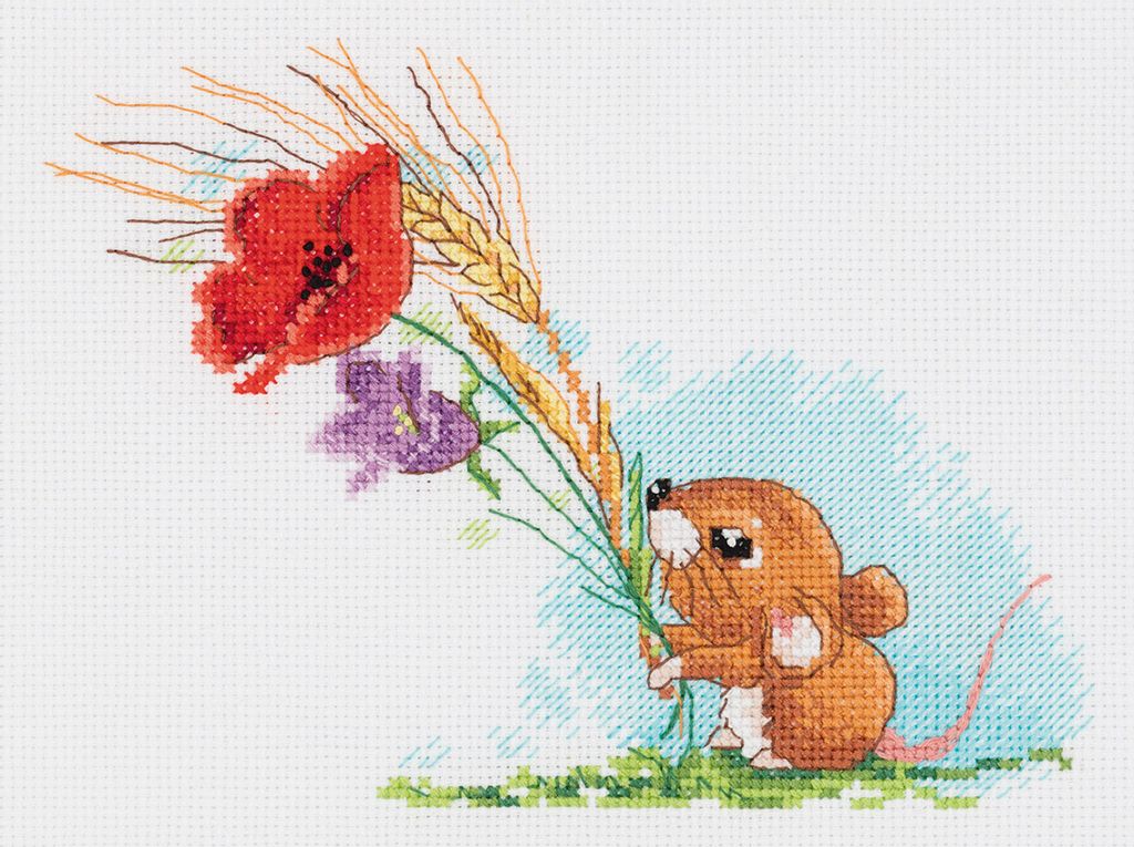 Klart набор для вышивания 8-409 Полевая мышка 19 х 15.5 см
