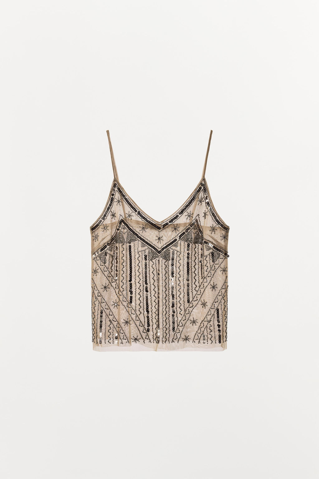 EMBROIDERED CAMISOLE TOP - Zara фото 5