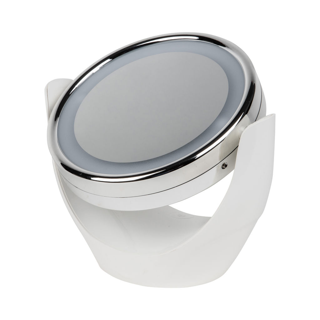 TLD-592 White/LED/13Lm/6000K/3АА Настольный светильник зеркало. На батарейках 3AA(не в/к). Сенсорный выключатель. Белый. ТМ Uniel - Volpe фото 4