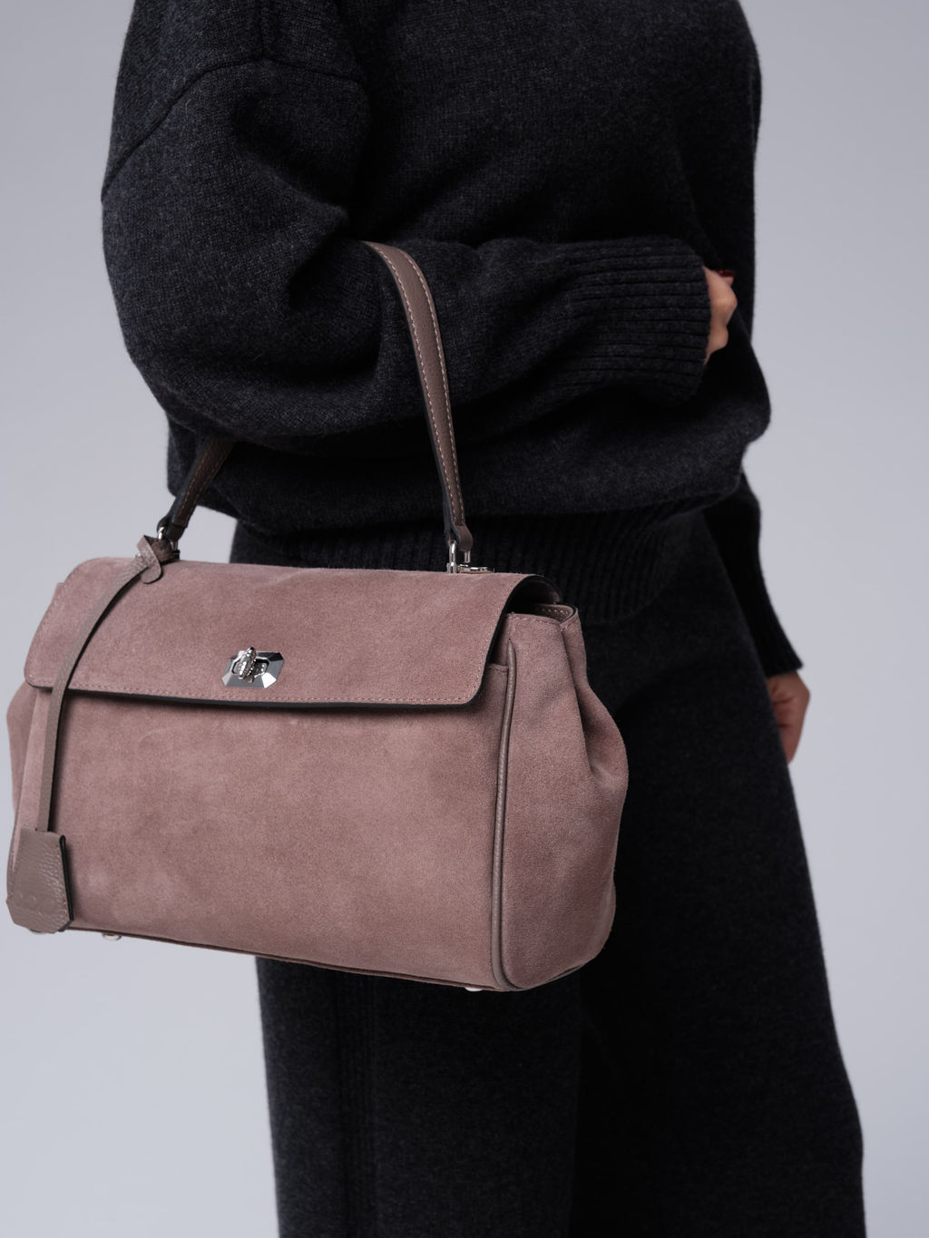 Замшевая сумка Nadi DBR 31356 капучино  фото 4