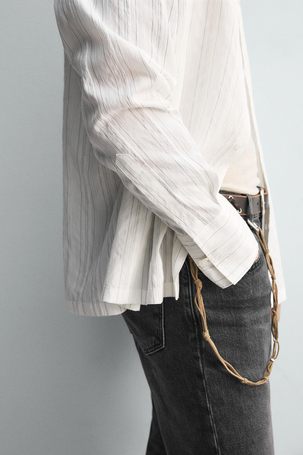 STRIPED FLOWING SHIRT
