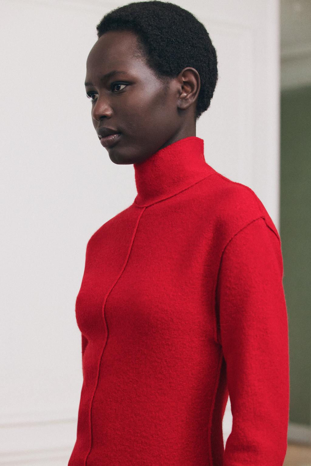 100% WOOL MIDI DRESS - Zara фото 5