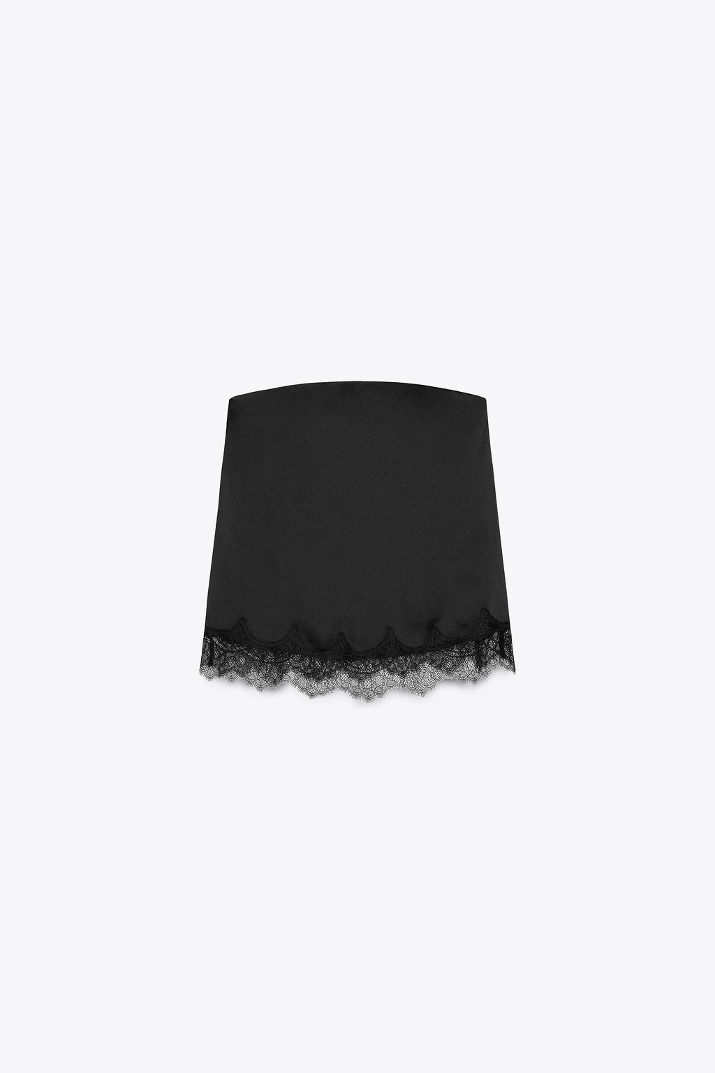 SATIN TOP WITH LACE TRIM - Zara фото 5