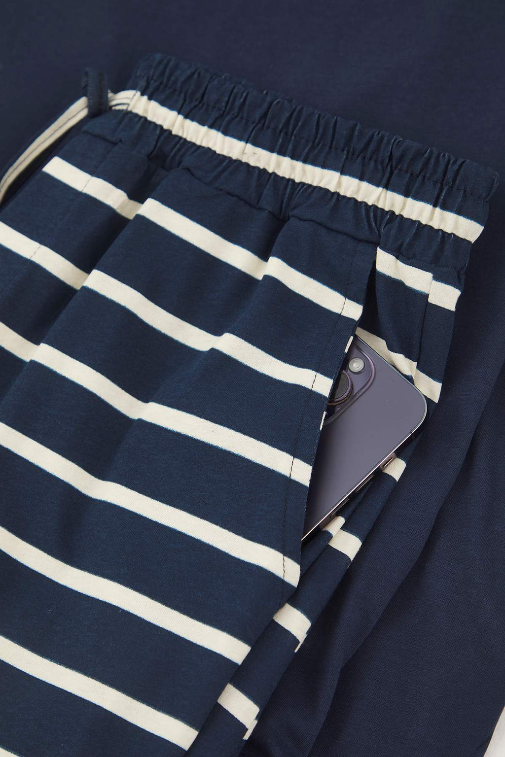 TRENDYOL MAN Bej Cizgili Regular Fit Couple Y?lbas? Orme Pijama Tak?m? TMNAW25PT00045 - Trendyolmilla фото 12