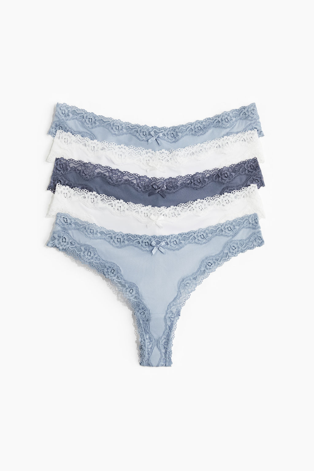 Pack de 5 bragas Brazilian de microfibra y encaje - H&m фото 6