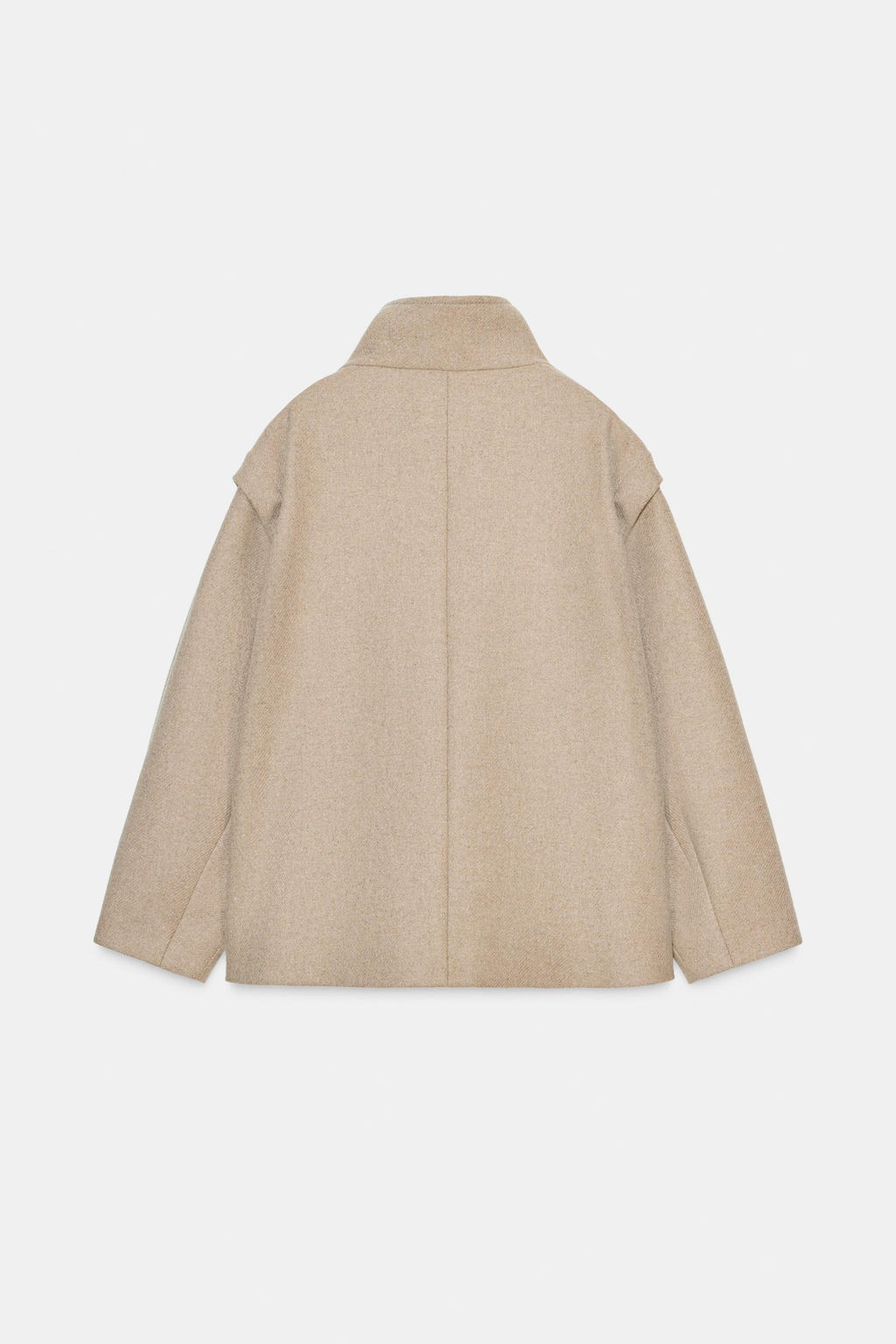 CROPPED WOOL COAT WITH HIGH NECK - Zara фото 8