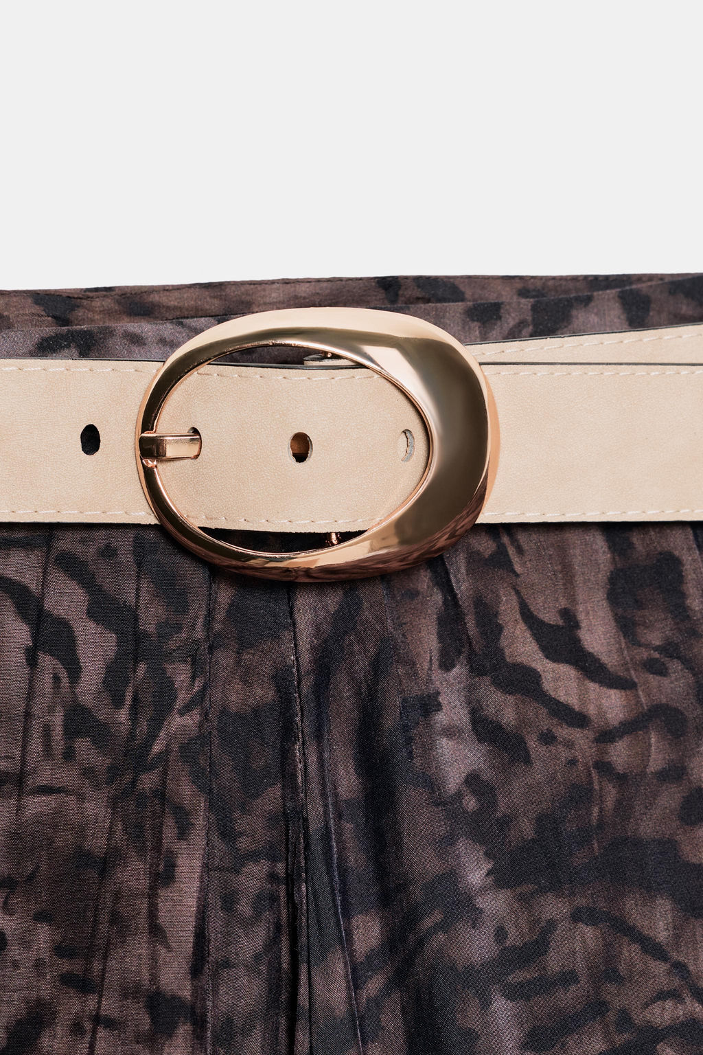 PRINTED MIDI SKIRT WITH BELT - Zara фото 8