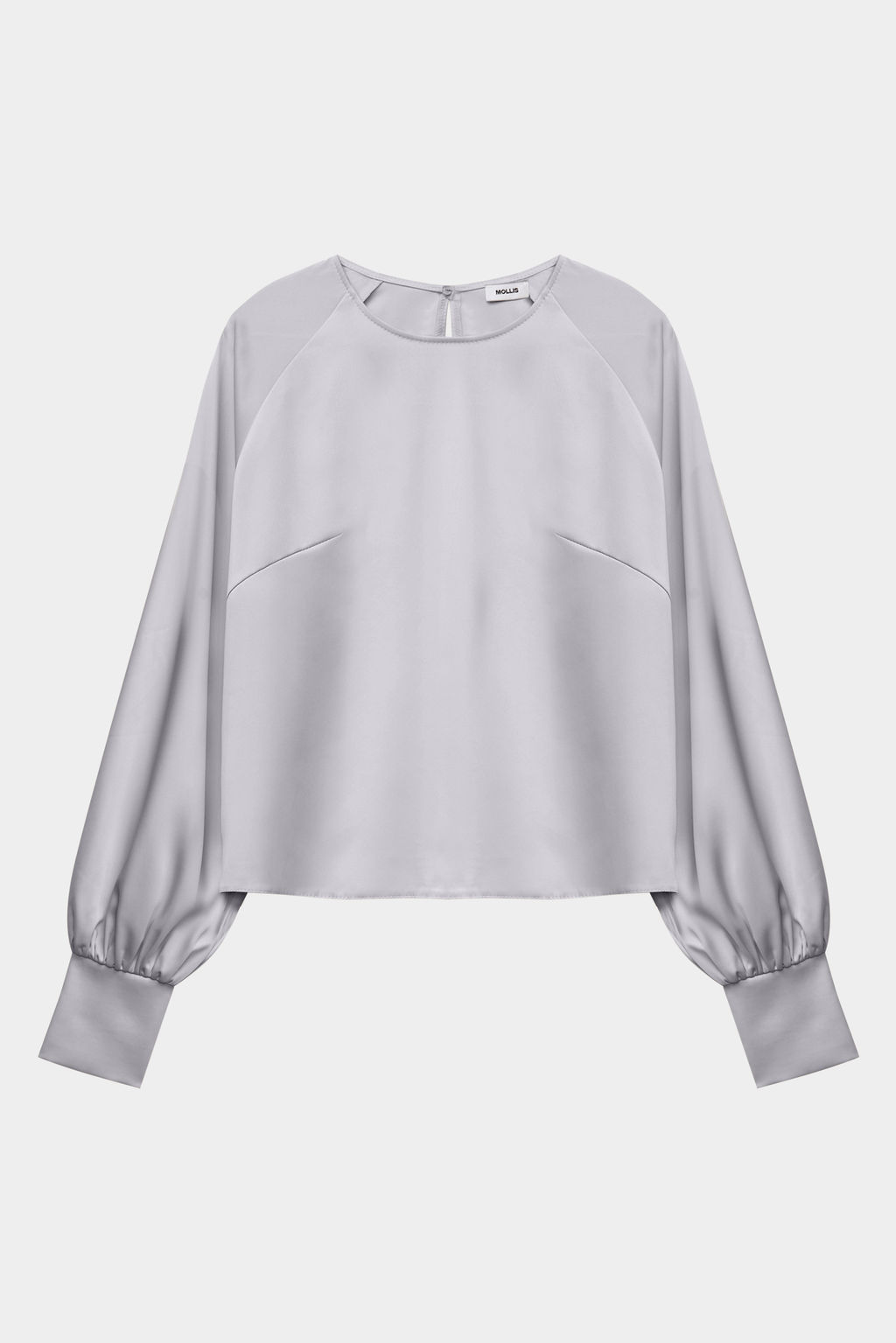 Блуза из сатина с объемными рукавами - Mollis фото 5