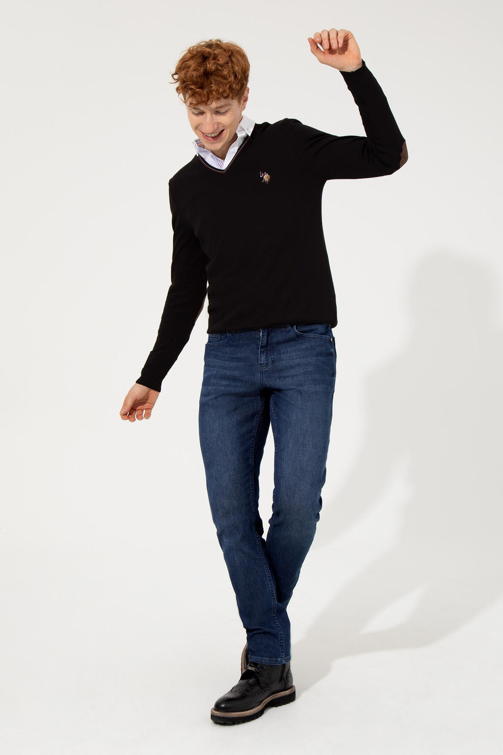 Мужской черный трикотажный свитер Basic - U.s. polo assn фото 16