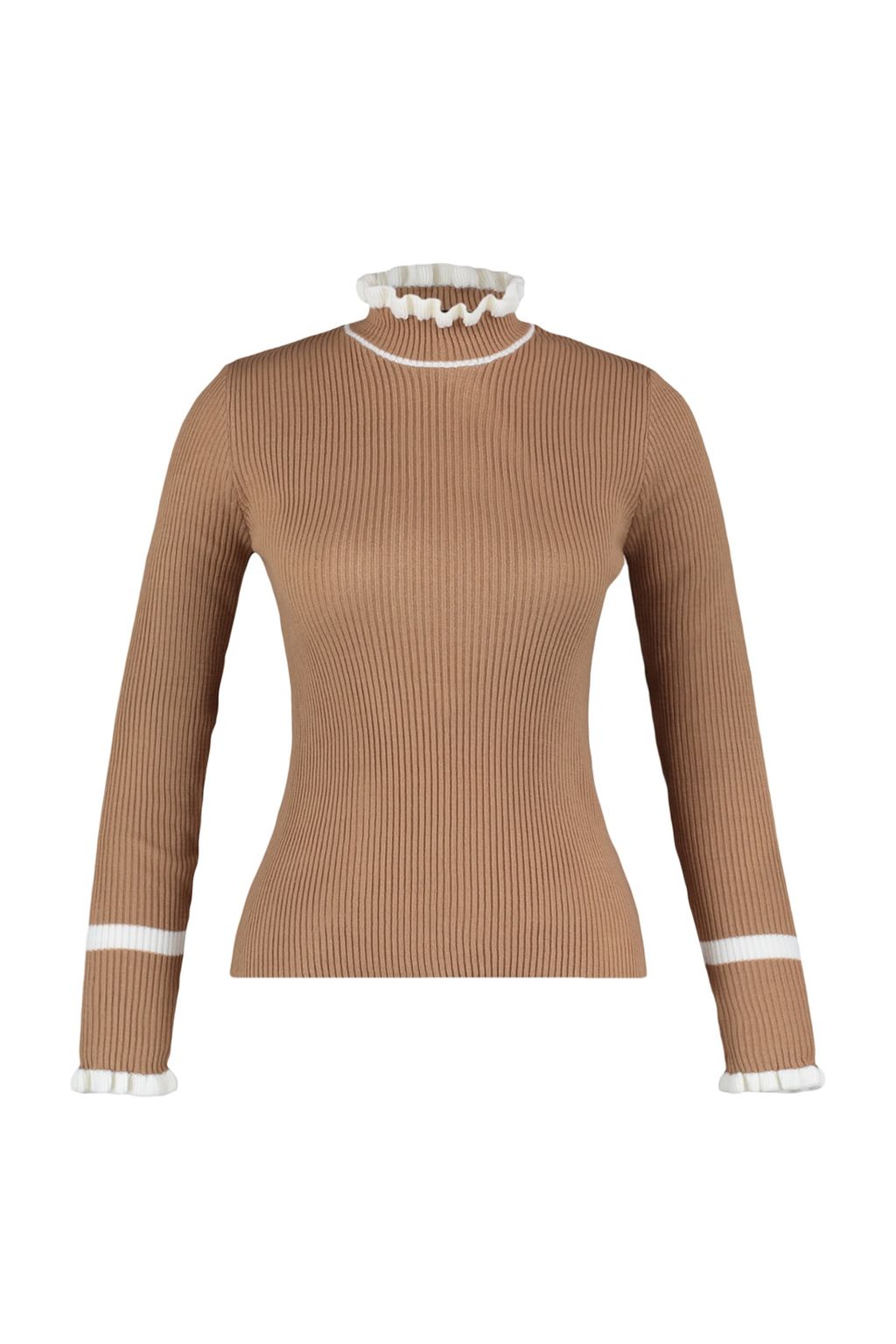 Tas Renk Bloklu Triko Kazak TWOAW22KZ1250 - Trendyolmilla фото 14