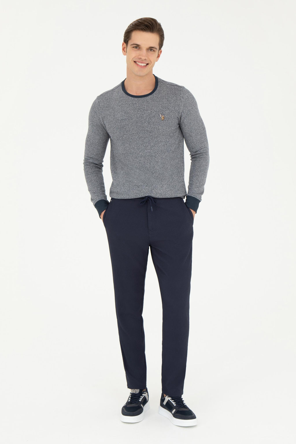U. S. Polo Assn / Мужские темно-синие брюки из плотной ткани - U.s. polo assn фото 8