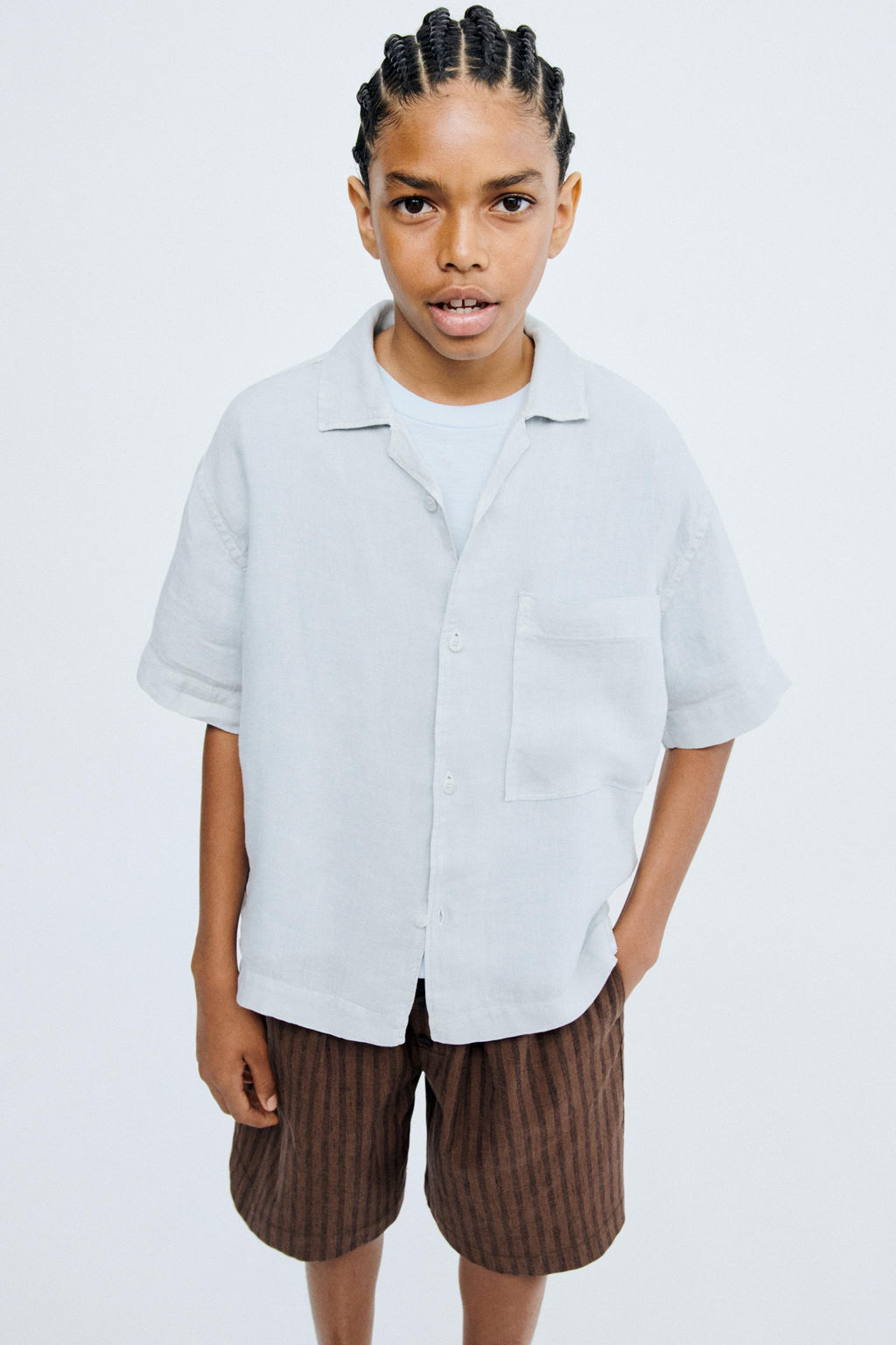 STORIESZ - CAMISA 100% LINO / Azul vigor?