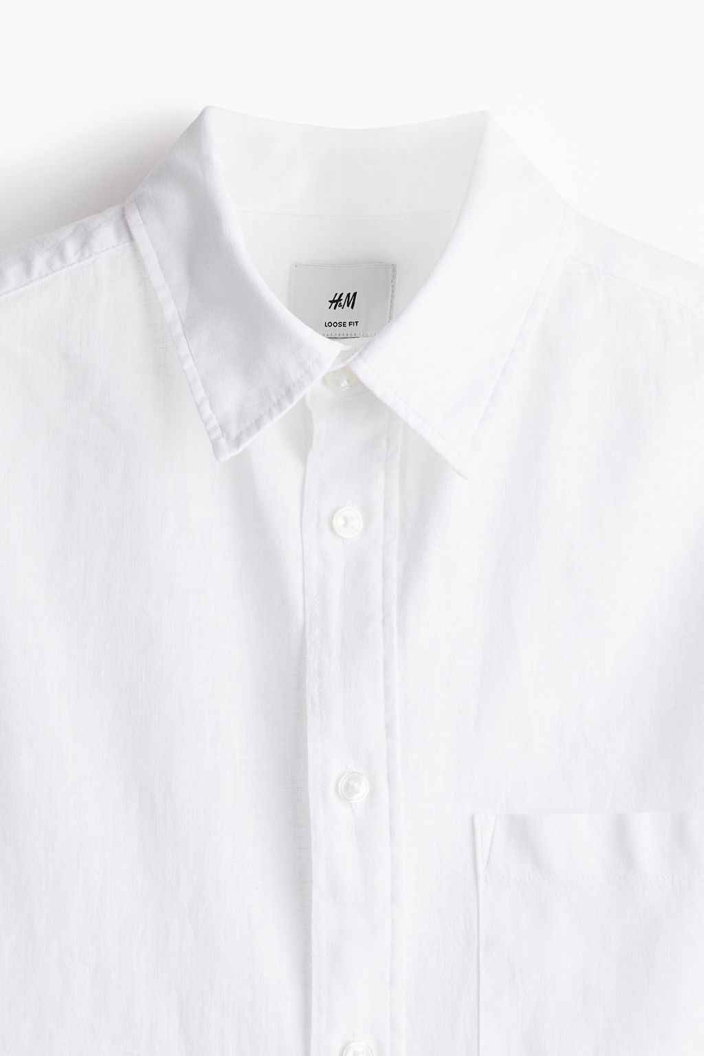 Camisa en mezcla de lino Relaxed Fit - H&m фото 3