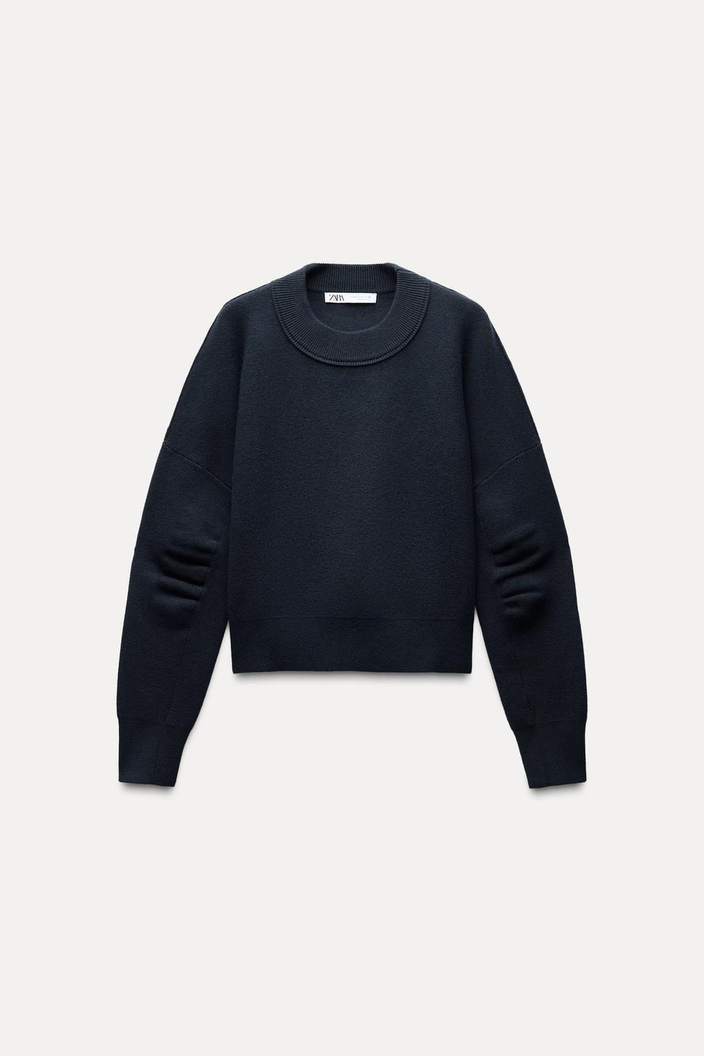PLEATED SLEEVE KNIT SWEATSHIRT - Zara фото 8