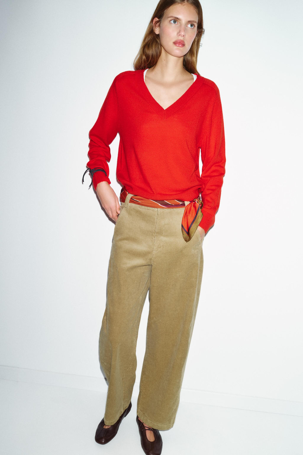 BARREL CORDUROY TROUSERS - Zara фото 11