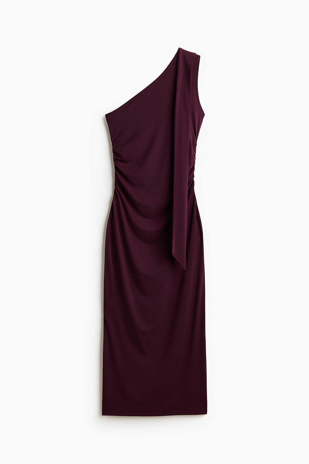 Vestido drapeado de un hombro - H&m фото 2