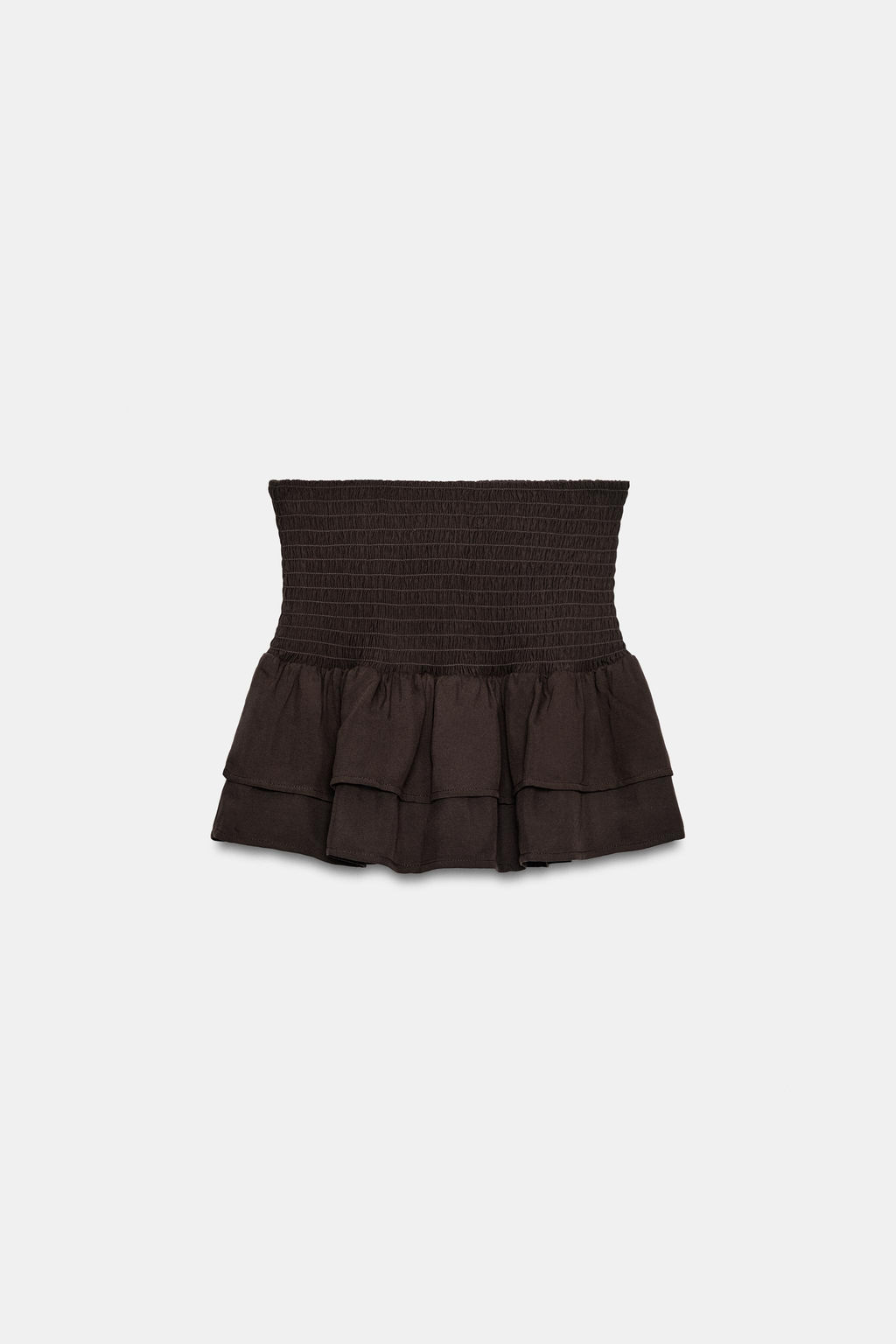SHORTS NIDO DE ABEJA VOLANTES / Marr?n - Zara фото 8
