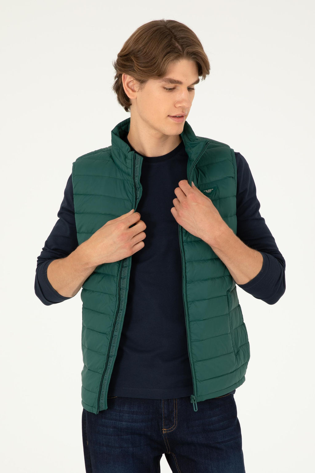 Мужской темно-зеленый жилет Неожиданная скидка в корзине - U.s. polo assn фото 3