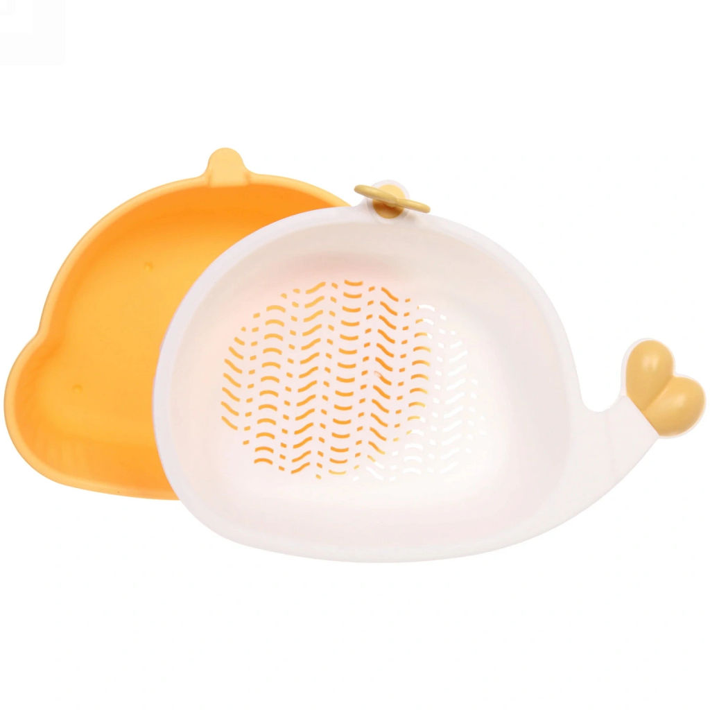 Дуршлаг пластиковый с поддоном "Кит" 33*21*8,5см, микс цветов