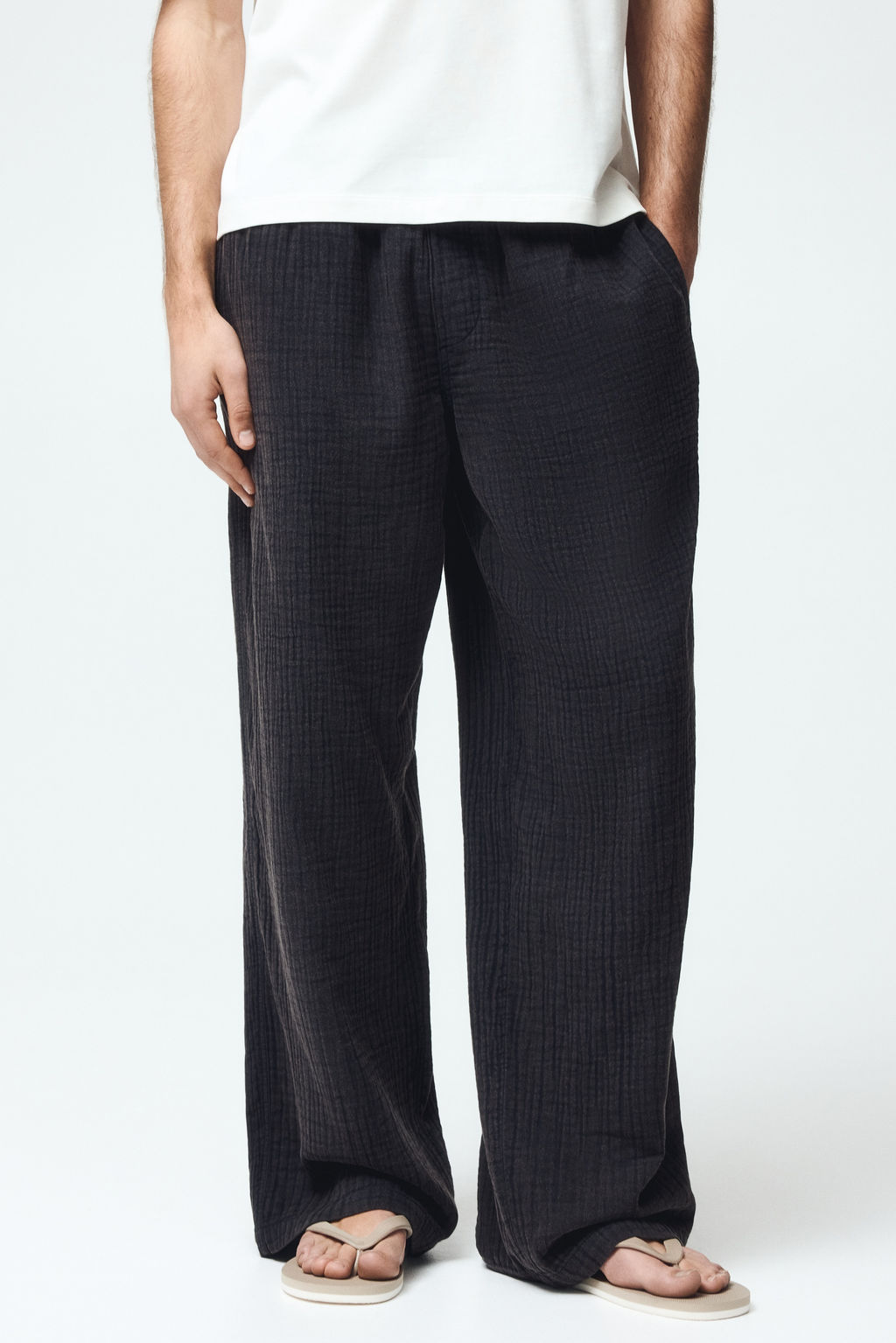 Pantal?n en muselina de algod?n Loose Fit - H&m фото 5