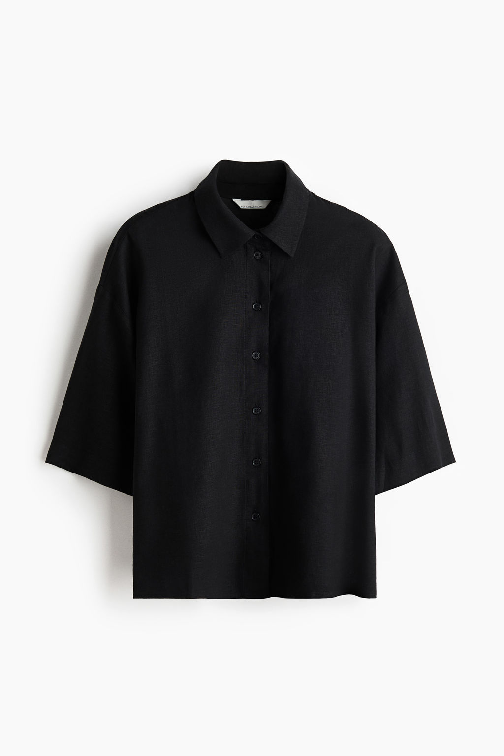 Camisa oversize en mezcla de lino - H&m фото 3