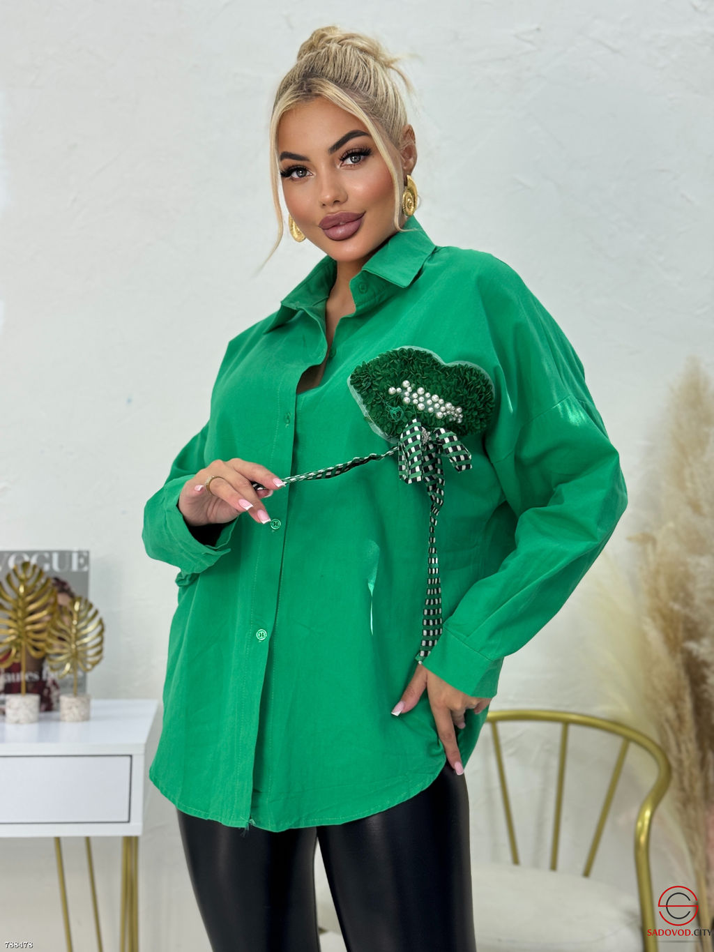 Рубашка свободная женская - Bruno фото 5