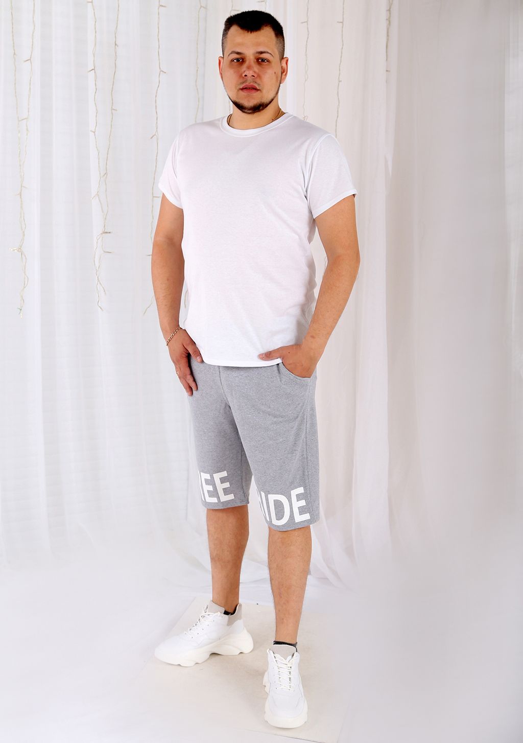 Футболка мужская белая - Марлен фото 3