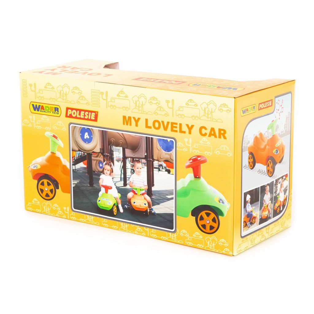 Каталка Мой любимый автомобиль со звуковым сигналом (оранжевая) (в коробке) - Полесье фото 6