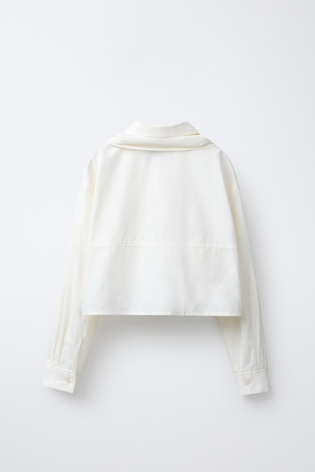CROPPED SHIRT WITH DETACHABLE SCARF - Zara фото 11