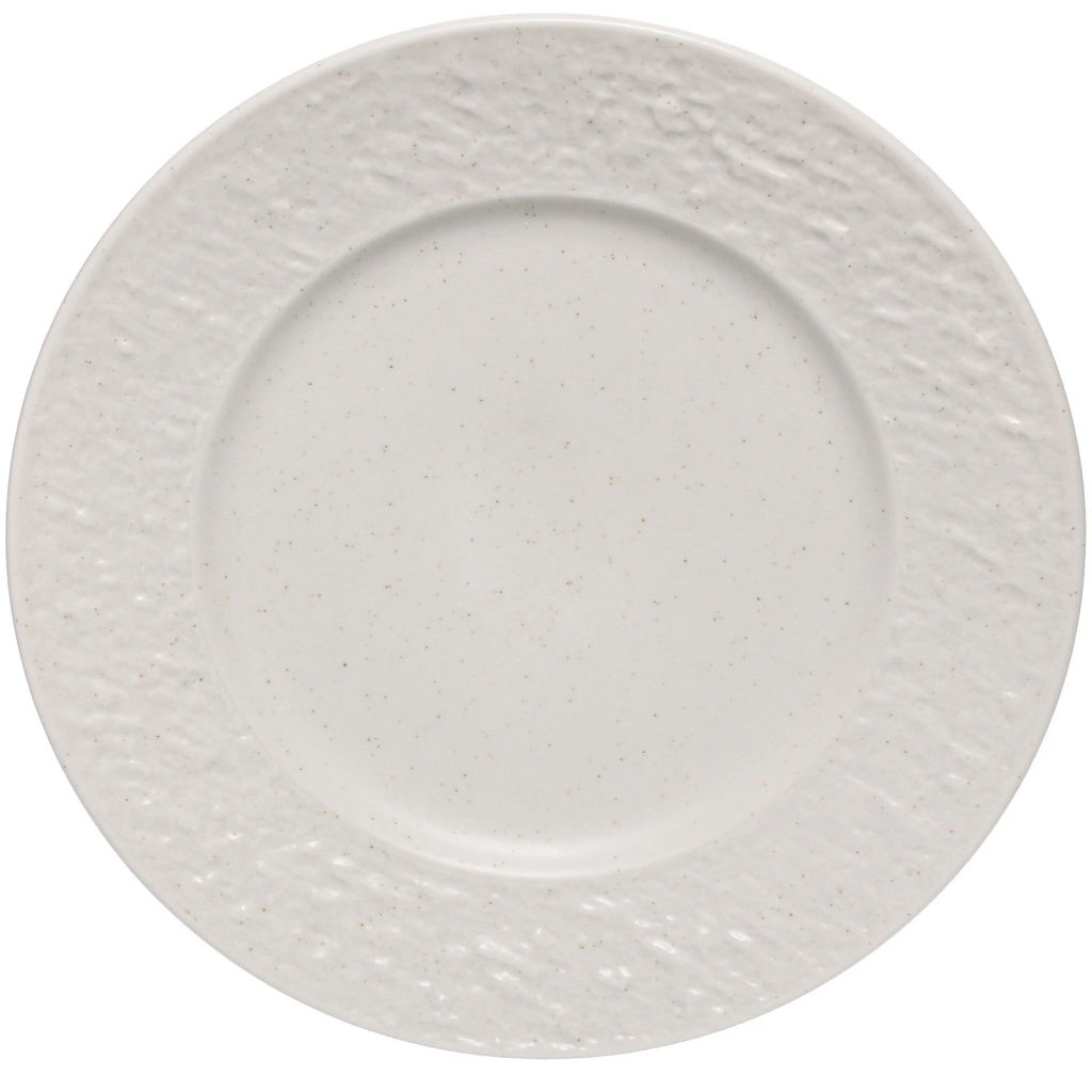 Тарелка керамическая обеденная "Perfetto" 22см фактурный узор, бежевая